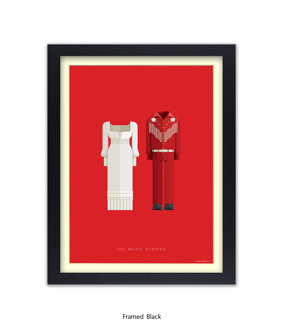 White Stripes Fred Birchal Art Print