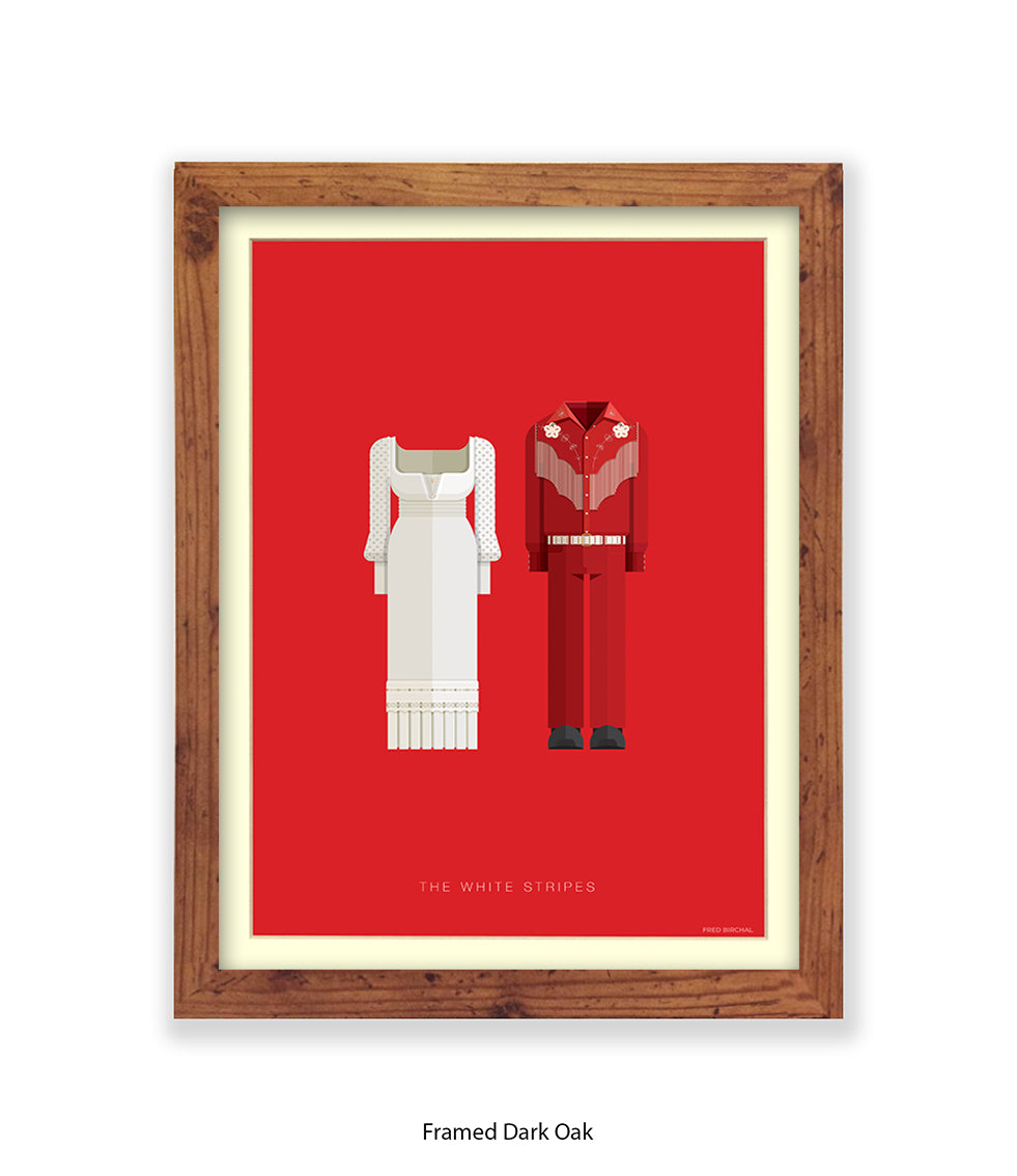 White Stripes Fred Birchal Art Print