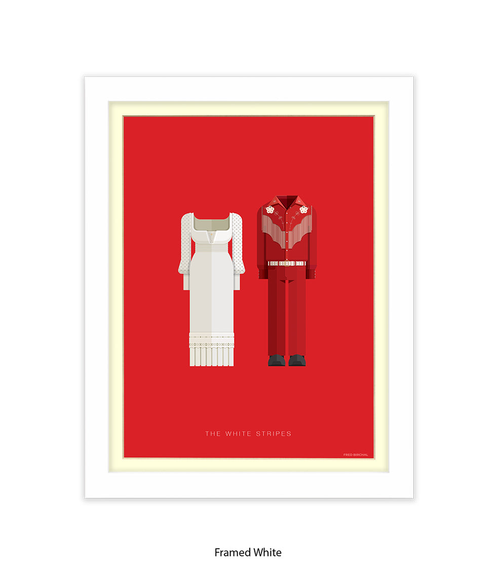 White Stripes Fred Birchal Art Print