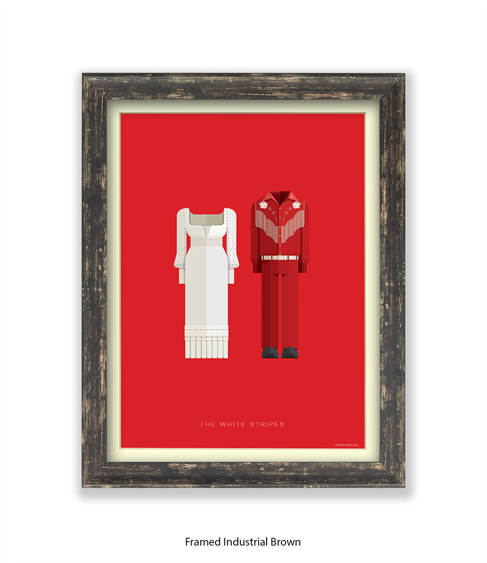 White Stripes Fred Birchal Art Print