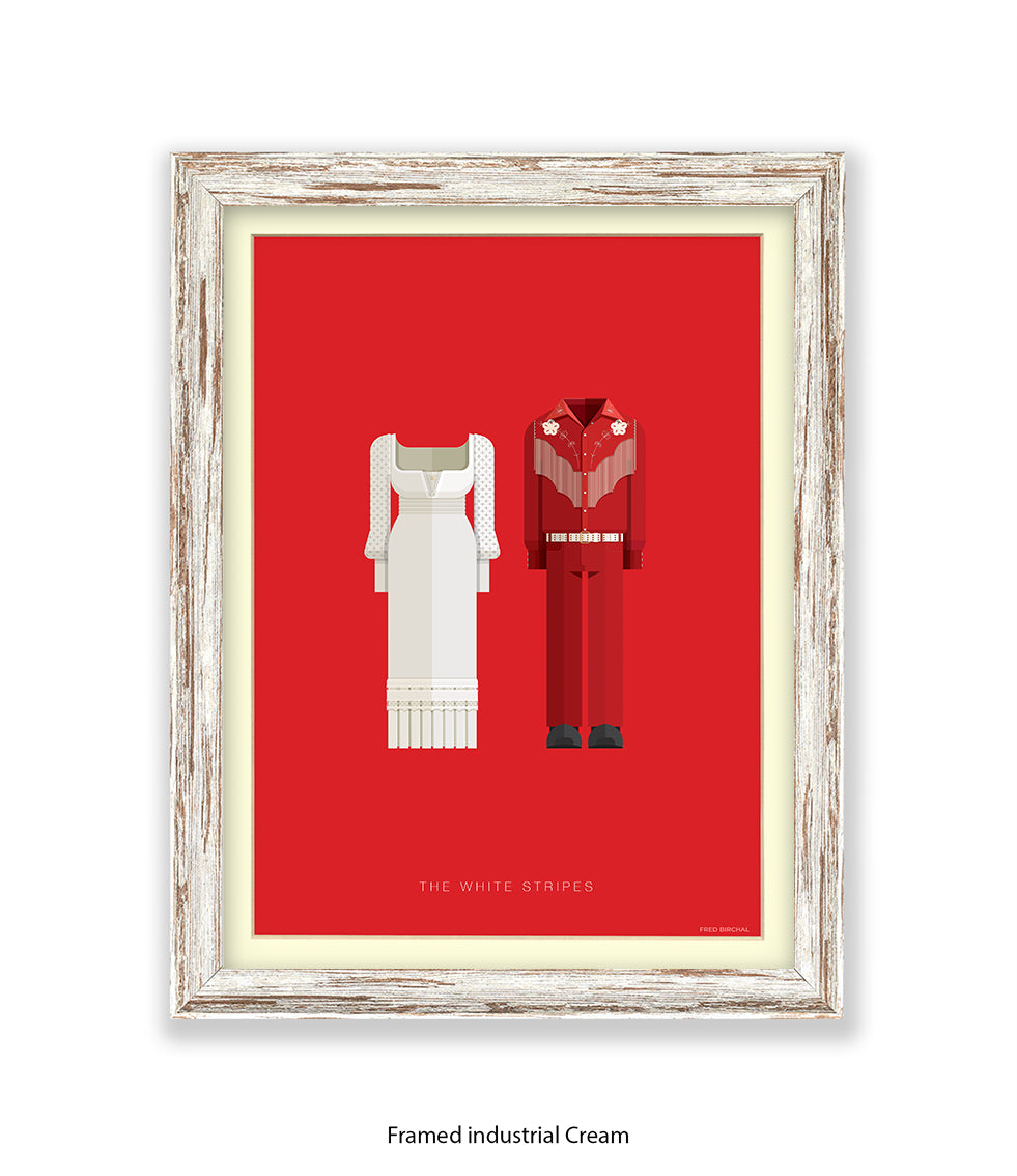 White Stripes Fred Birchal Art Print