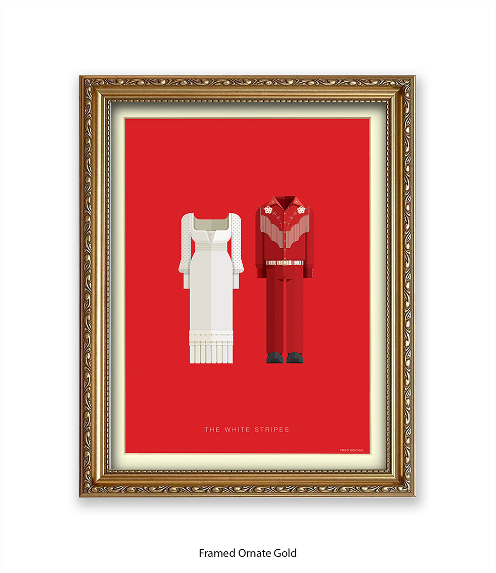 White Stripes Fred Birchal Art Print