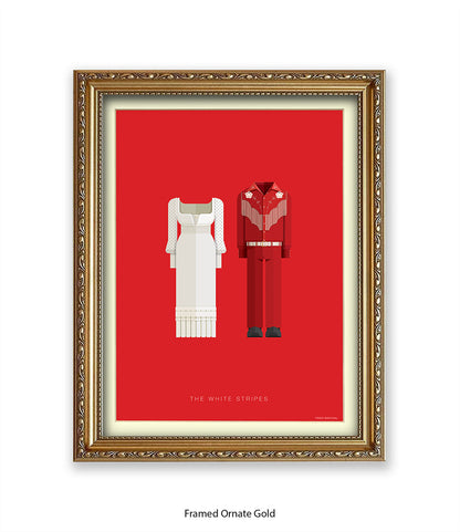 White Stripes Fred Birchal Art Print