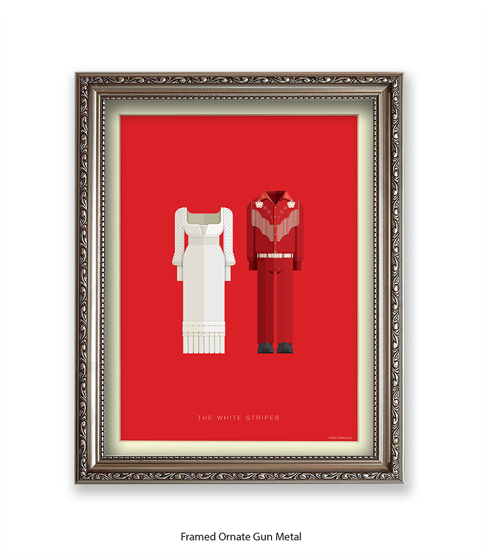 White Stripes Fred Birchal Art Print