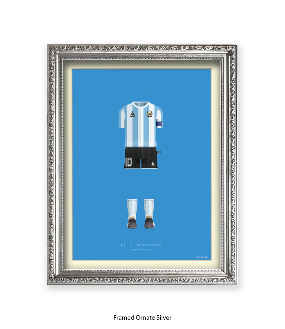 Diego Maradona - 1986 FIFA World Cup - Fred Birchal Art Print