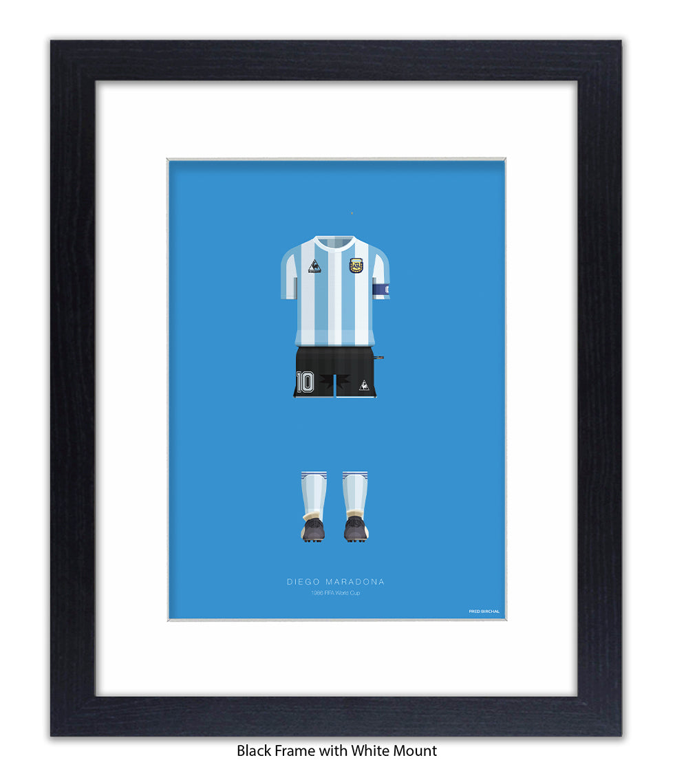 Diego Maradona - 1986 FIFA World Cup - Fred Birchal Art Print