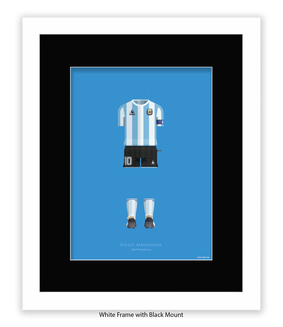 Diego Maradona - 1986 FIFA World Cup - Fred Birchal Art Print