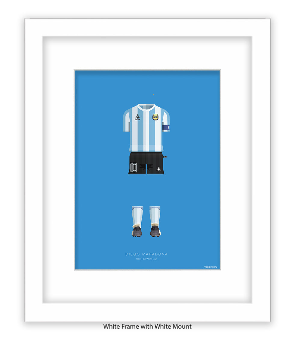 Diego Maradona - 1986 FIFA World Cup - Fred Birchal Art Print