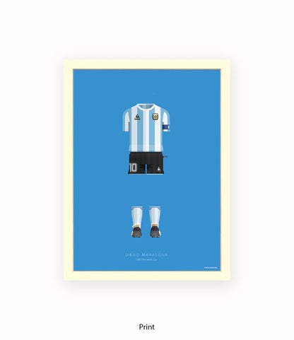 Diego Maradona - 1986 FIFA World Cup - Fred Birchal Art Print