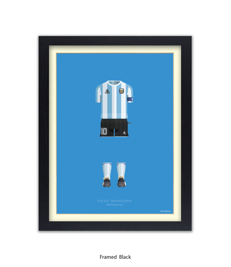 Diego Maradona - 1986 FIFA World Cup - Fred Birchal Art Print