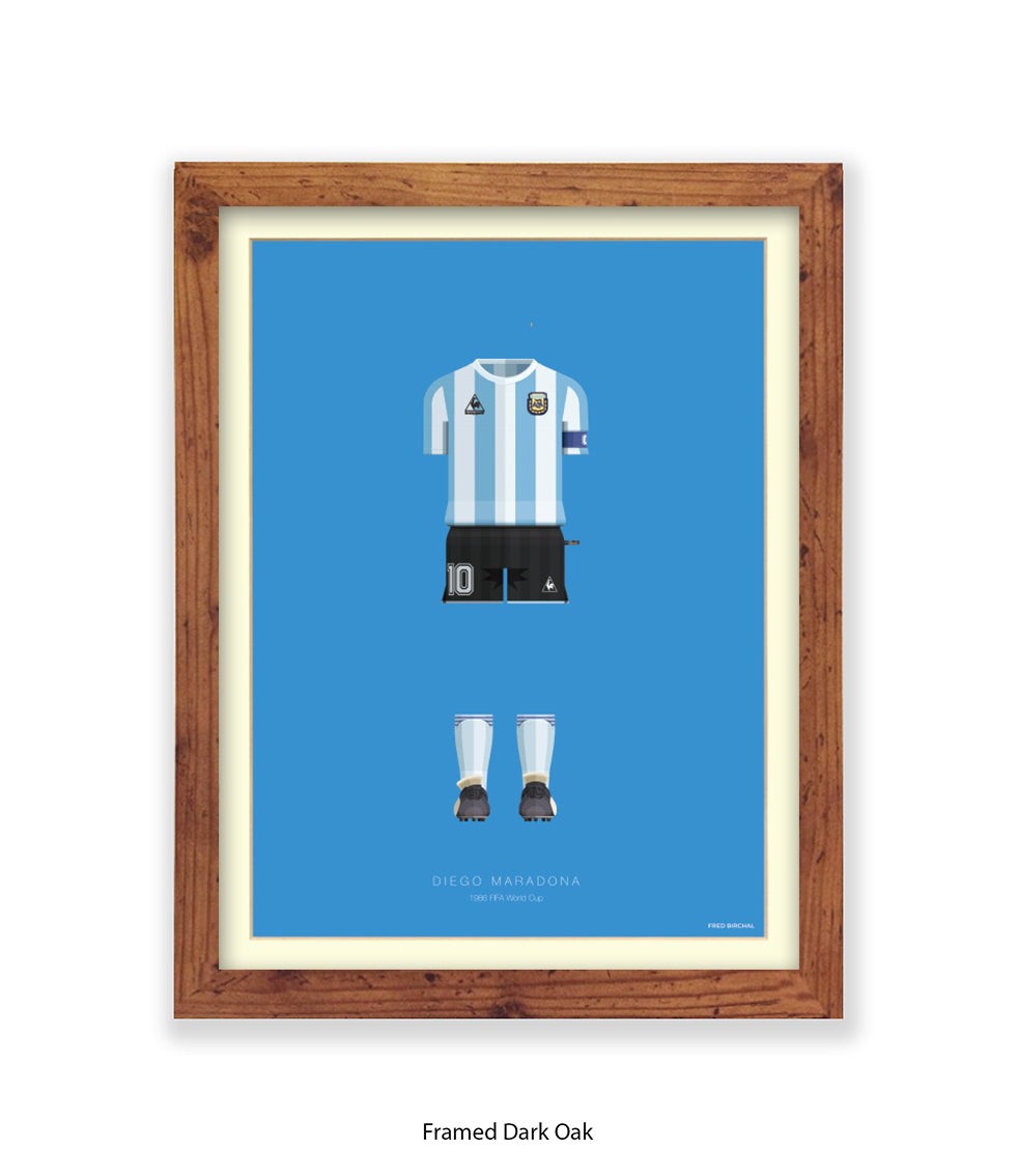 Diego Maradona - 1986 FIFA World Cup - Fred Birchal Art Print