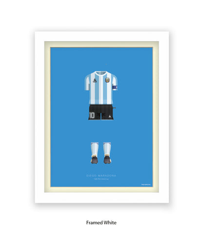 Diego Maradona - 1986 FIFA World Cup - Fred Birchal Art Print