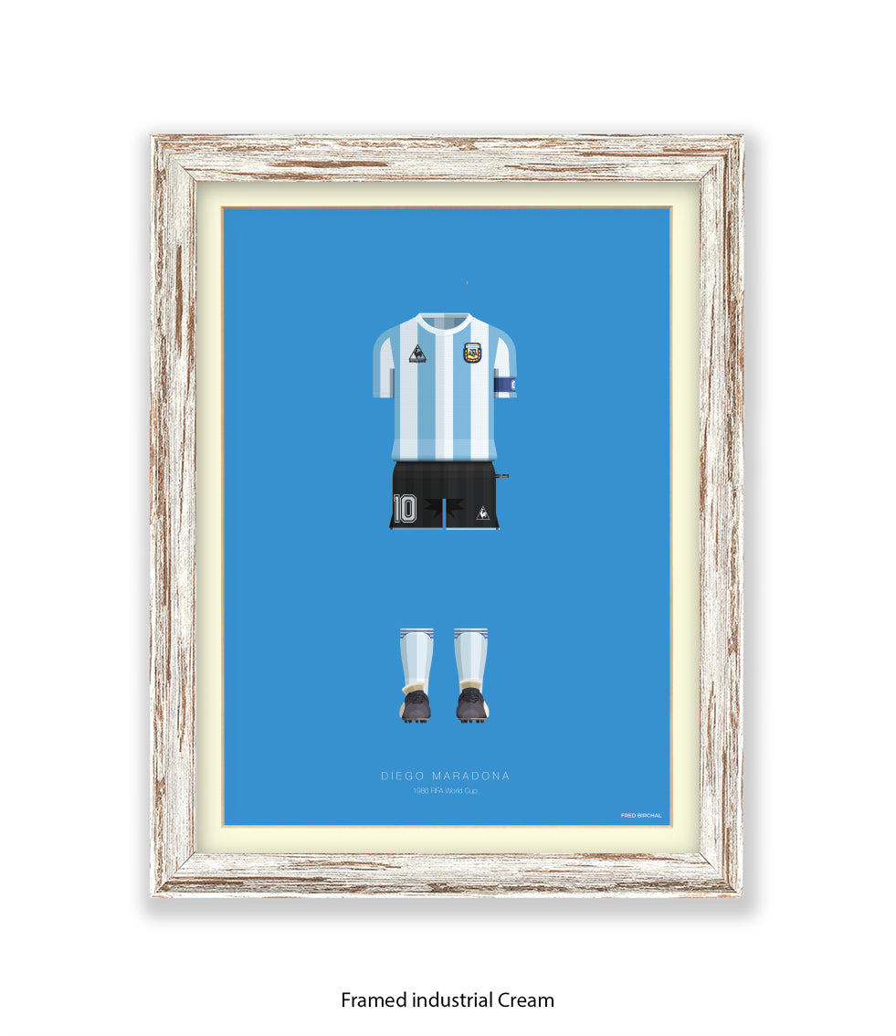 Diego Maradona - 1986 FIFA World Cup - Fred Birchal Art Print