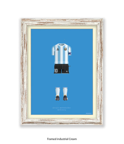 Diego Maradona - 1986 FIFA World Cup - Fred Birchal Art Print