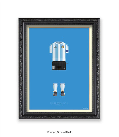 Diego Maradona - 1986 FIFA World Cup - Fred Birchal Art Print