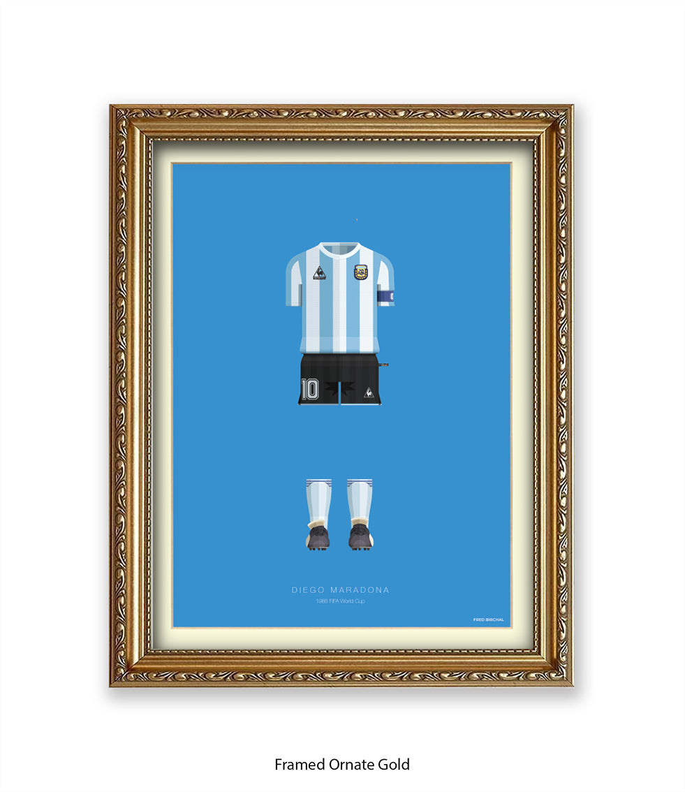 Diego Maradona - 1986 FIFA World Cup - Fred Birchal Art Print