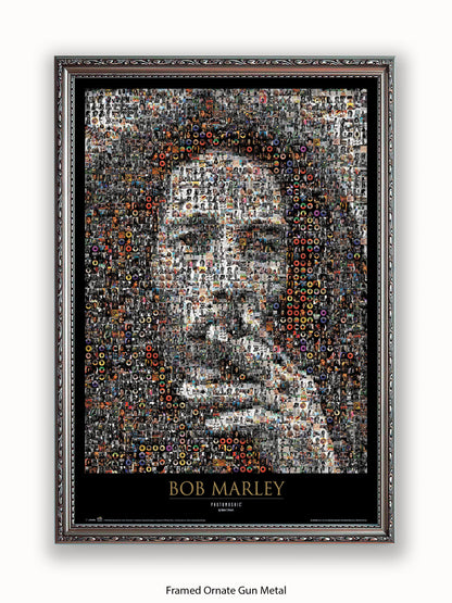 Bob Marley Photo Mosaic Poster