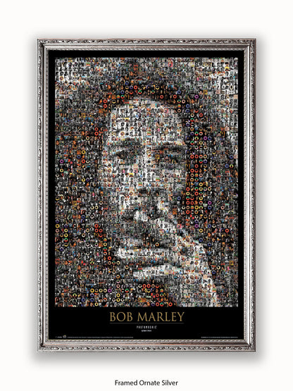 Bob Marley Photo Mosaic Poster