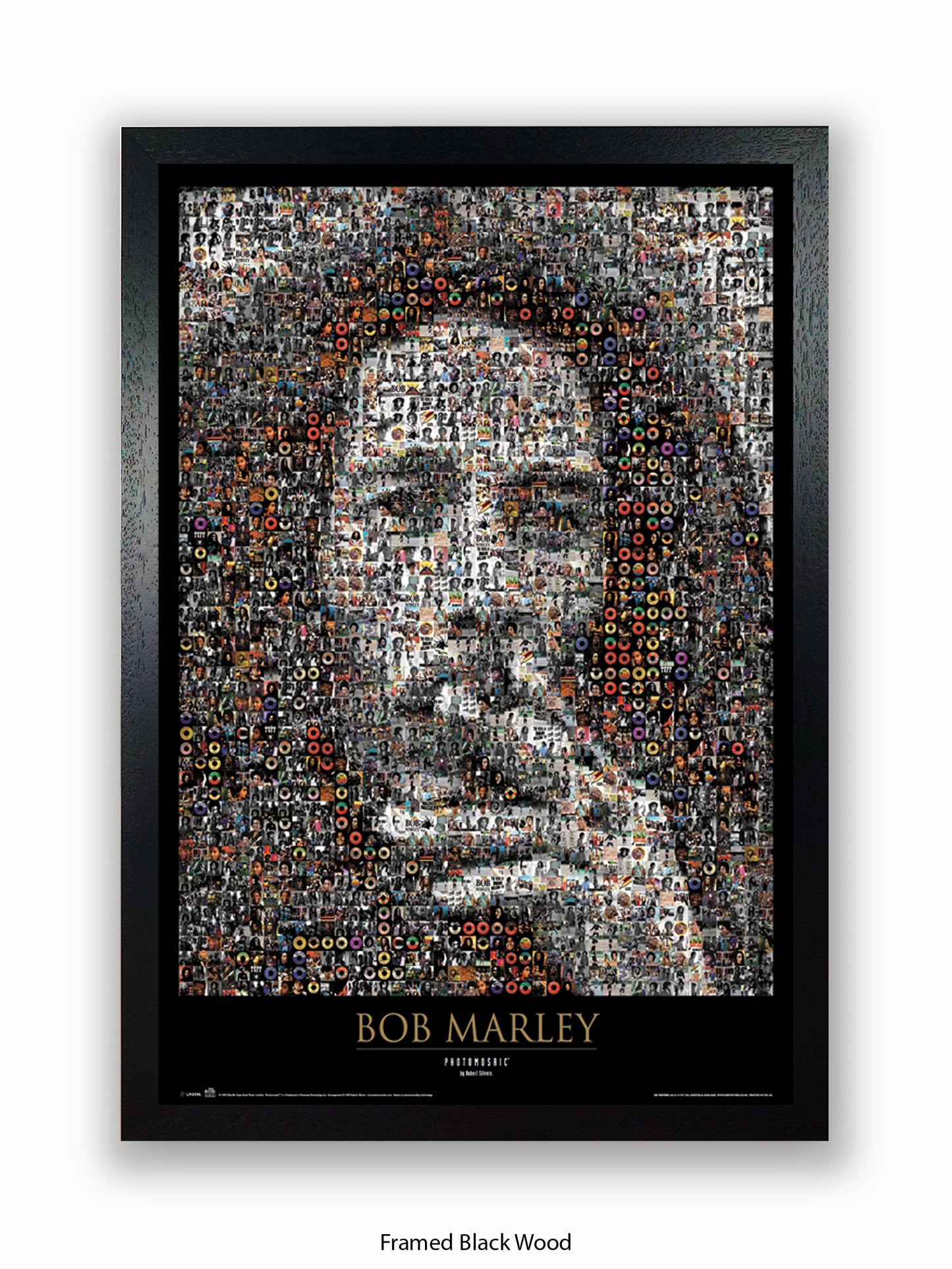 Bob Marley Photo Mosaic Poster