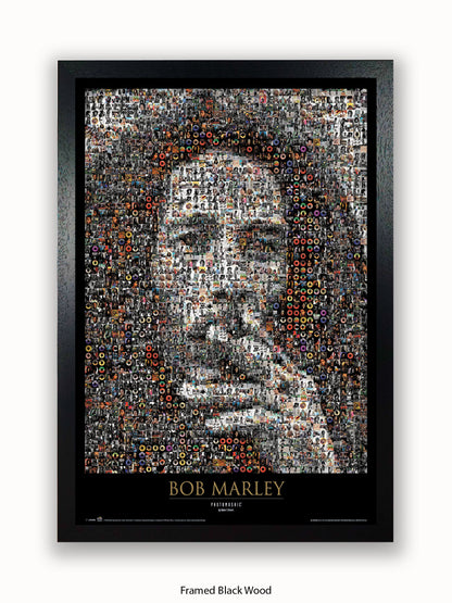 Bob Marley Photo Mosaic Poster