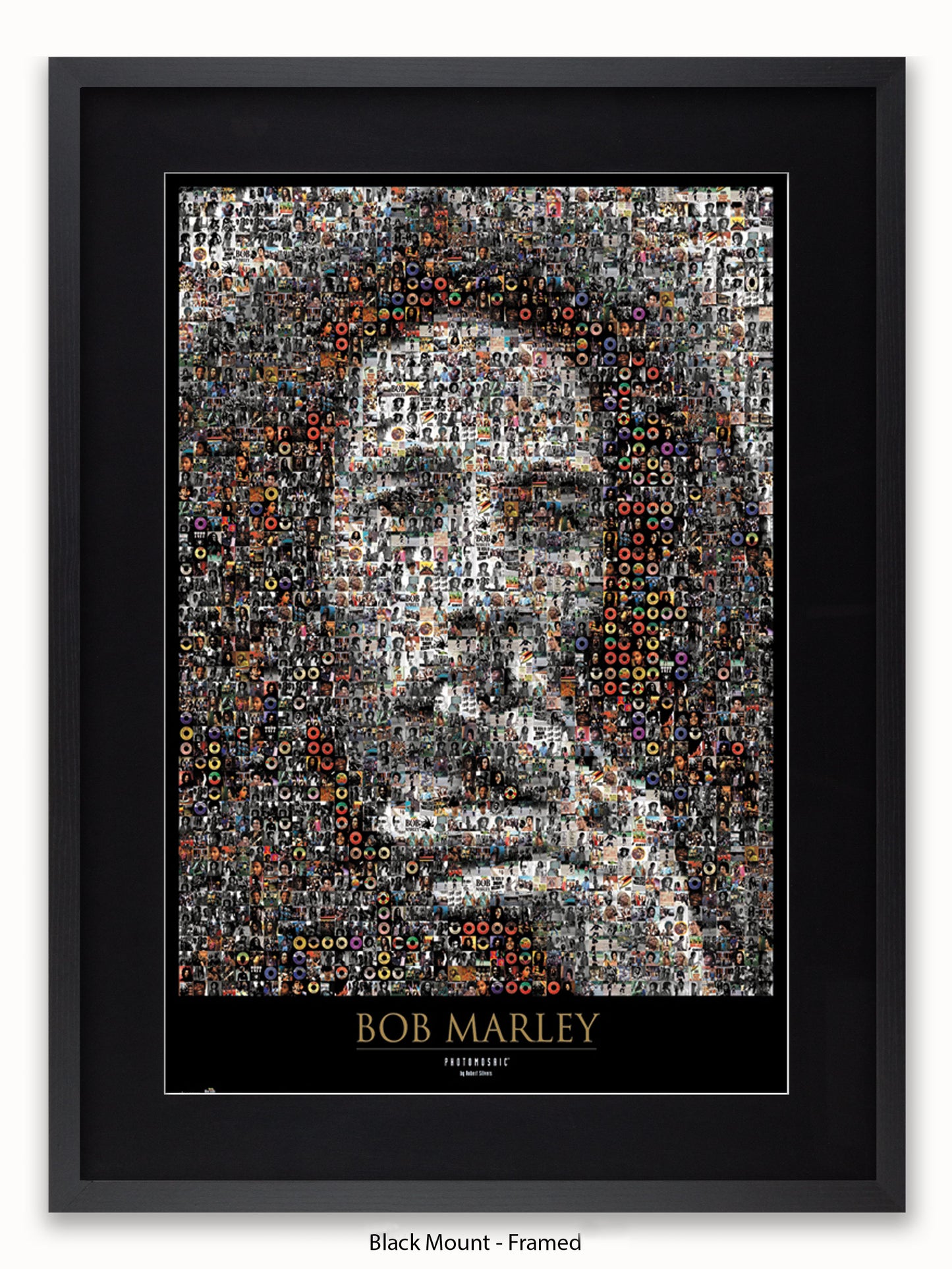 Bob Marley Photo Mosaic Poster