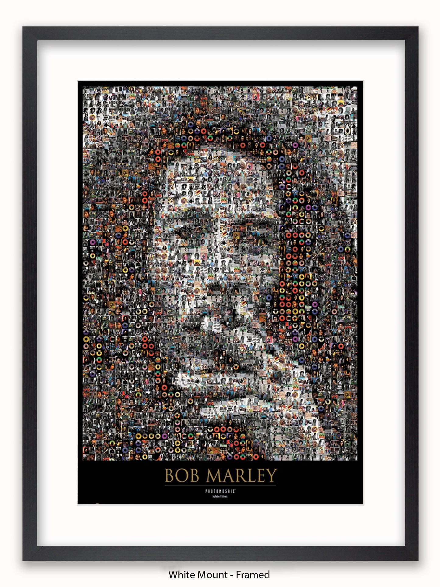 Bob Marley Photo Mosaic Poster