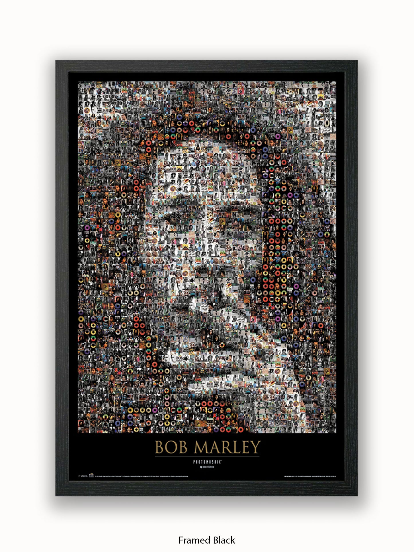 Bob Marley Photo Mosaic Poster