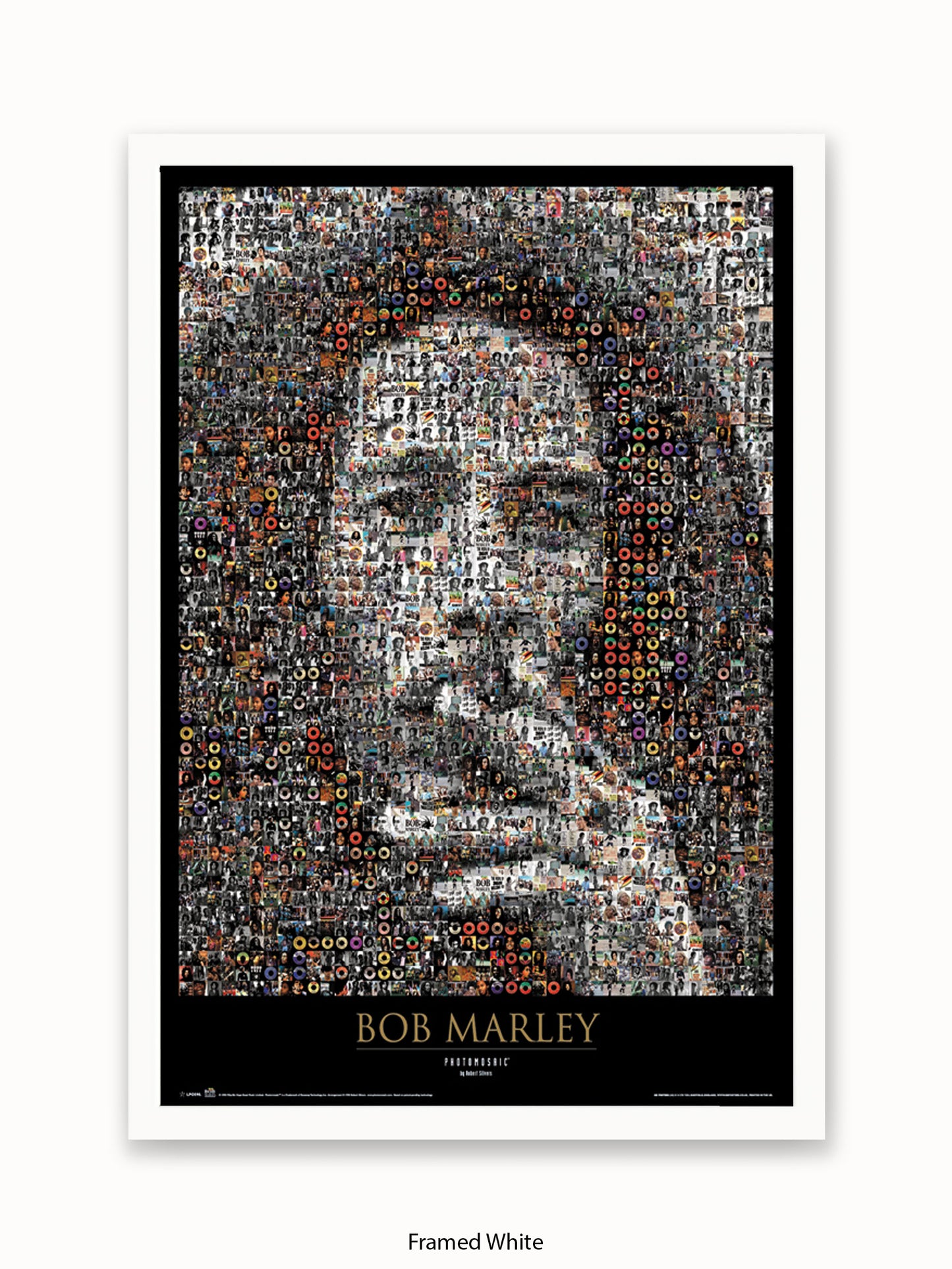 Bob Marley Photo Mosaic Poster