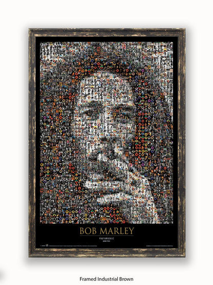 Bob Marley Photo Mosaic Poster