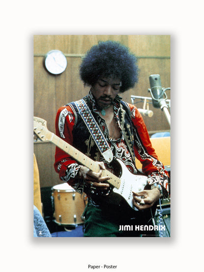 Jimi Hendrix  Studio  Guitar Poster