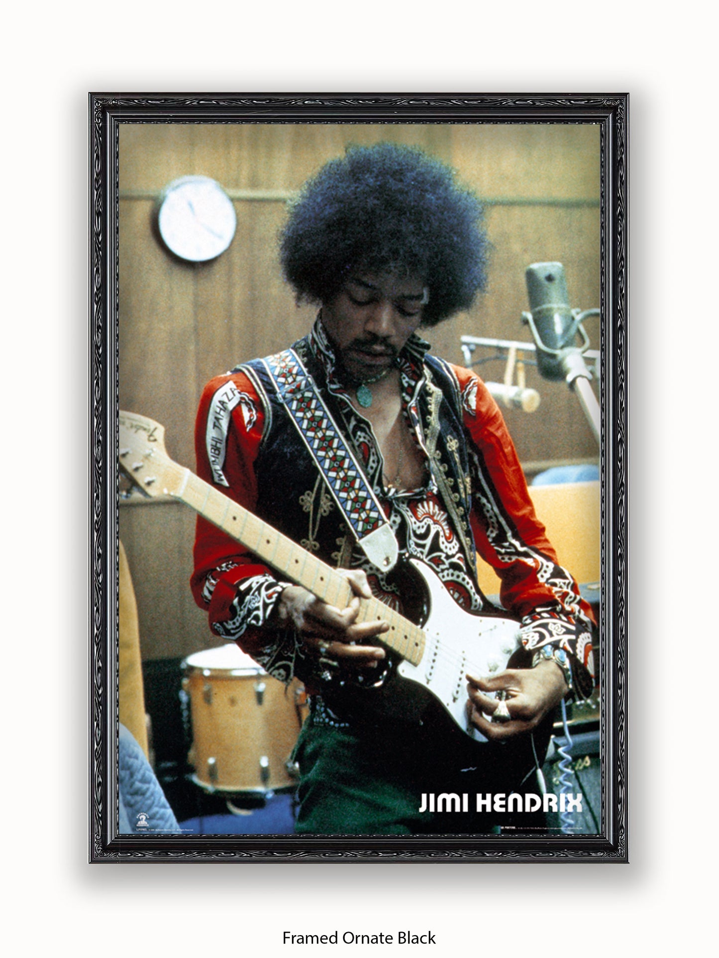 Jimi Hendrix  Studio  Guitar Poster