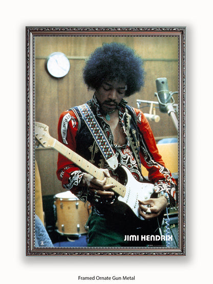 Jimi Hendrix  Studio  Guitar Poster