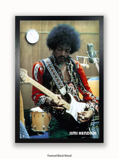 Jimi Hendrix  Studio  Guitar Poster