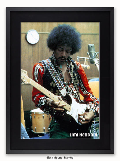 Jimi Hendrix  Studio  Guitar Poster