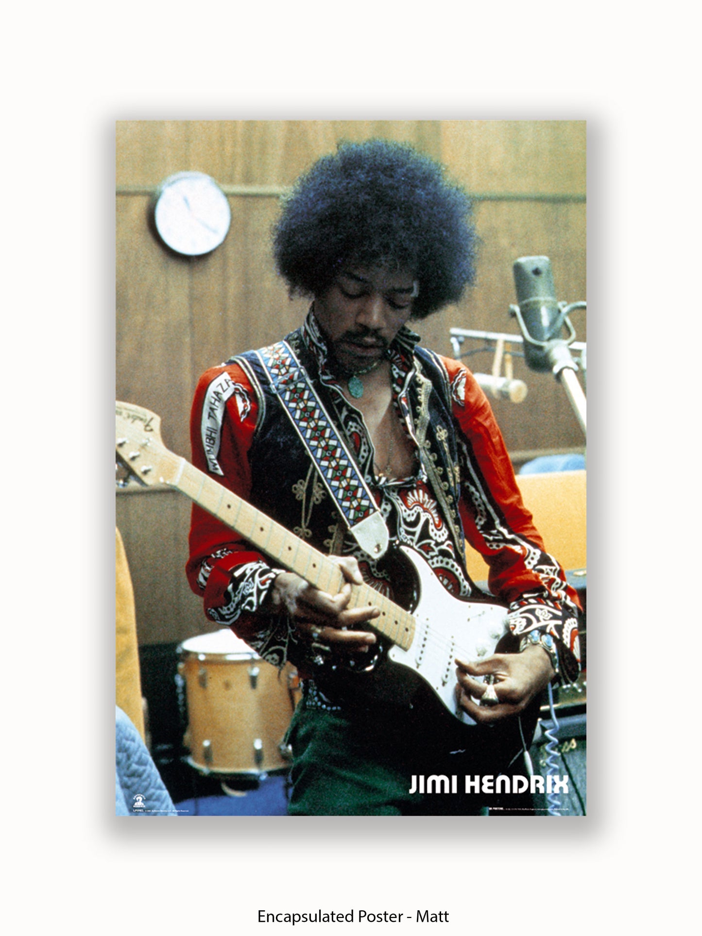 Jimi Hendrix  Studio  Guitar Poster