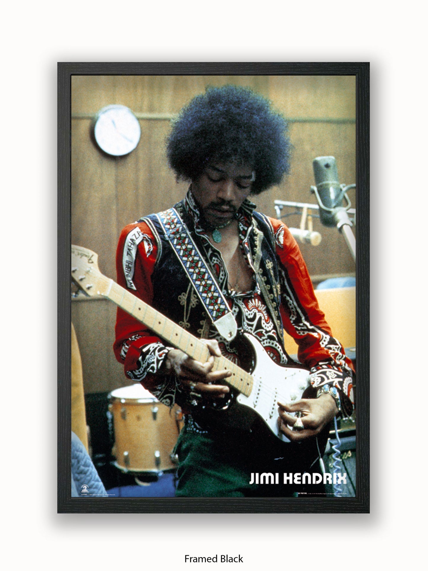 Jimi Hendrix  Studio  Guitar Poster