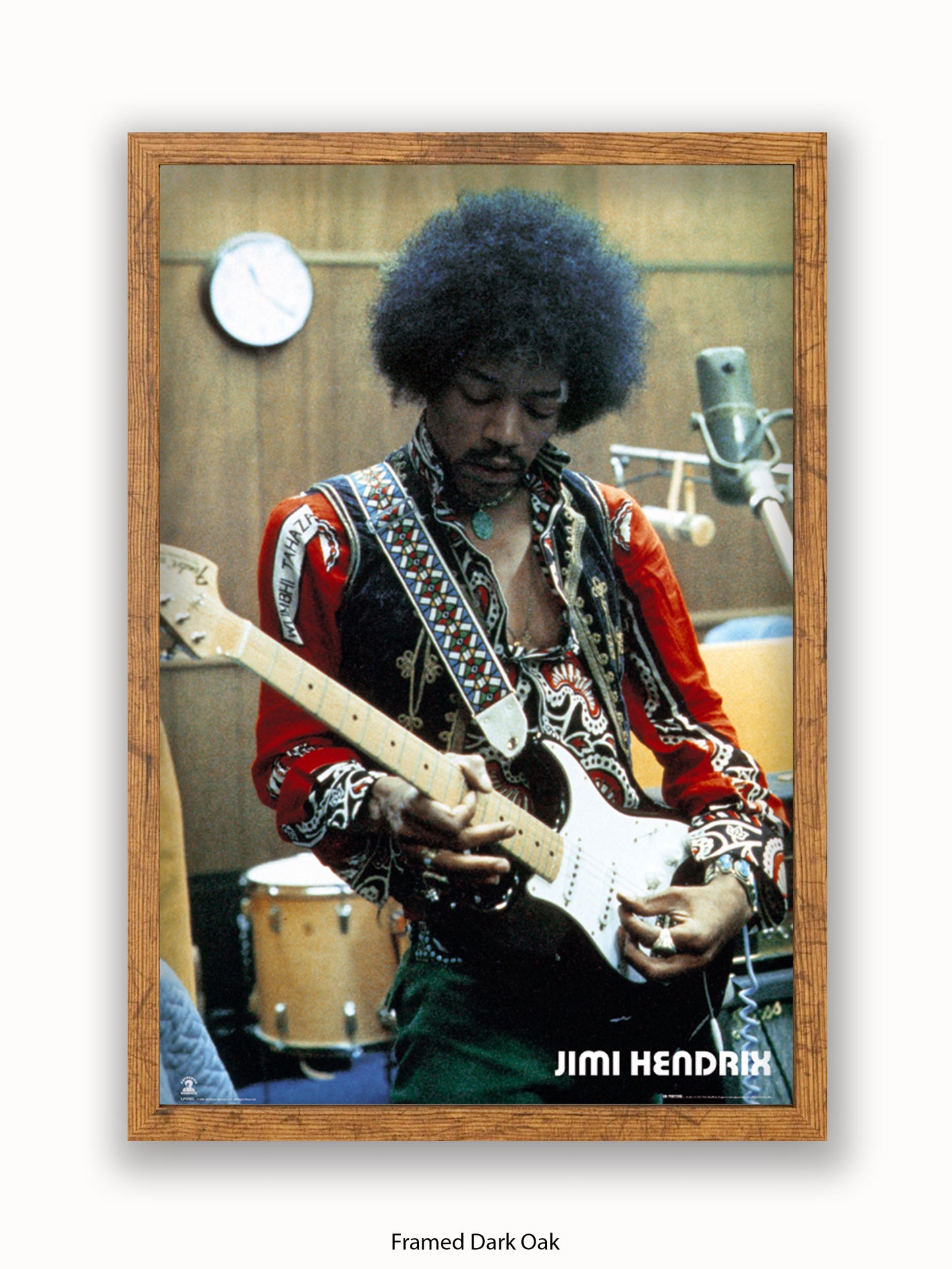 Jimi Hendrix  Studio  Guitar Poster