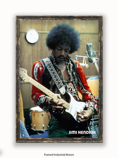 Jimi Hendrix  Studio  Guitar Poster