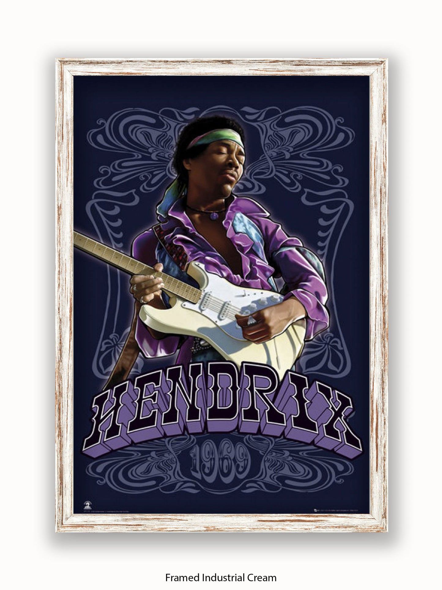 Jimi Hendrix  1969  Guitar Poster