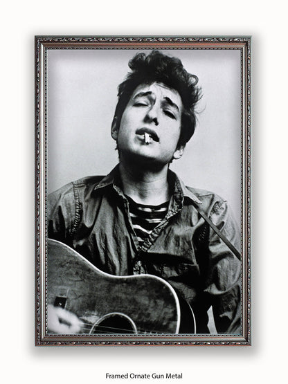 Bob Dylan Cigarette Guitar Poster