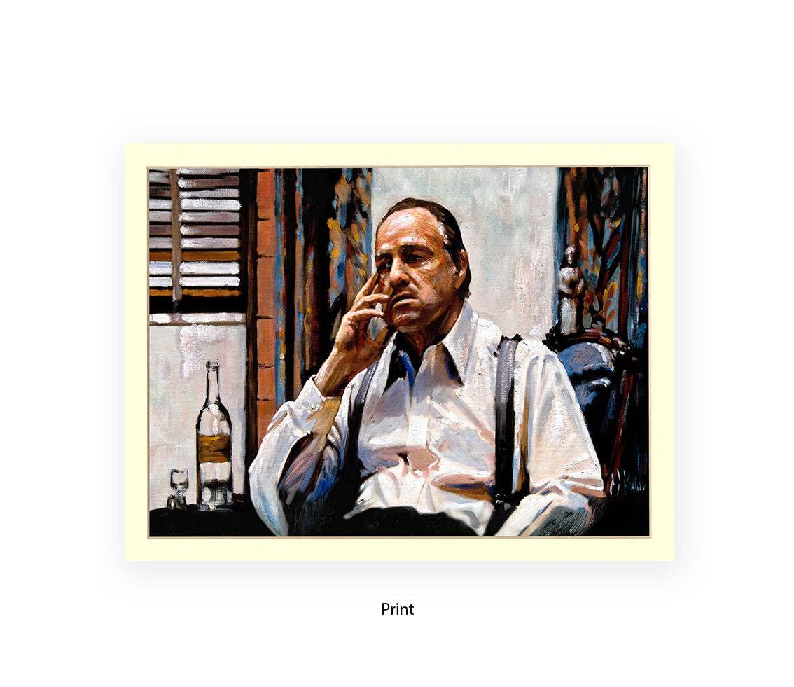 Godfather - Brando White Shirt- Michael Kozlov Art Print