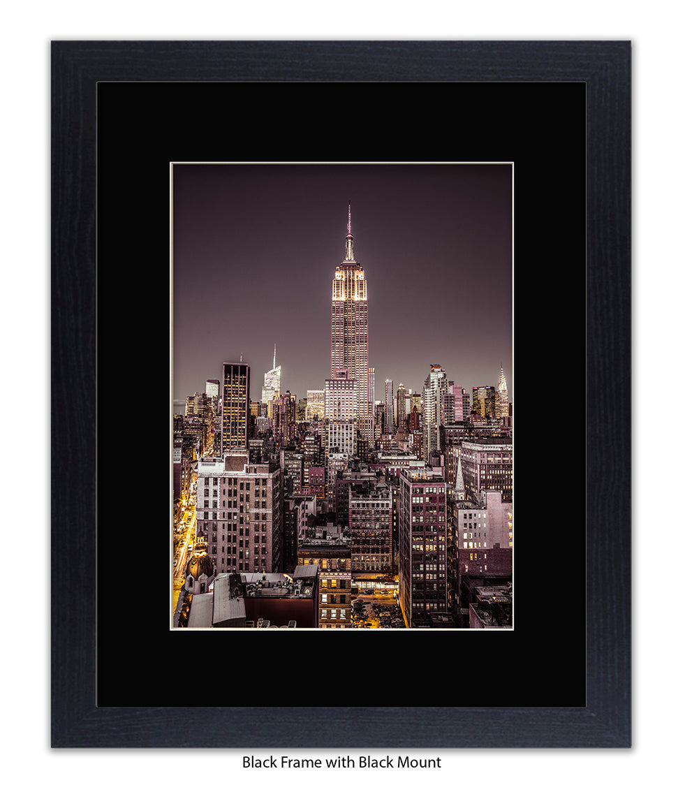 NYC Empire State Building - Mounted & Framed Art Print