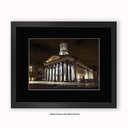 Glasgow Art Gallery Wellington Statue - Sepia - Mounted & Framed Art Print