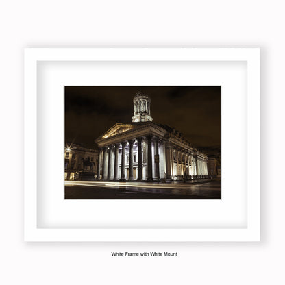 Glasgow Art Gallery Wellington Statue - Sepia - Mounted & Framed Art Print