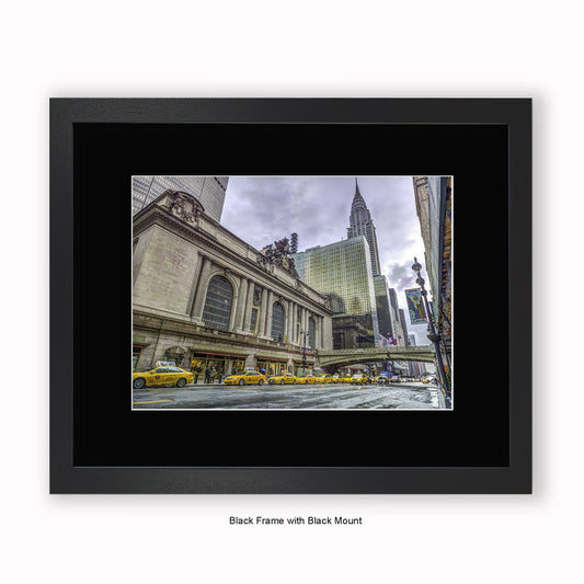 NYC - Grand Central Station Colour - Mounted & Framed Art Print