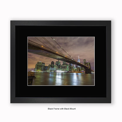 NYC Manhattan Skyline - Tint - Mounted & Framed Art Print