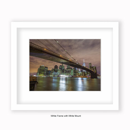 NYC Manhattan Skyline - Tint - Mounted & Framed Art Print