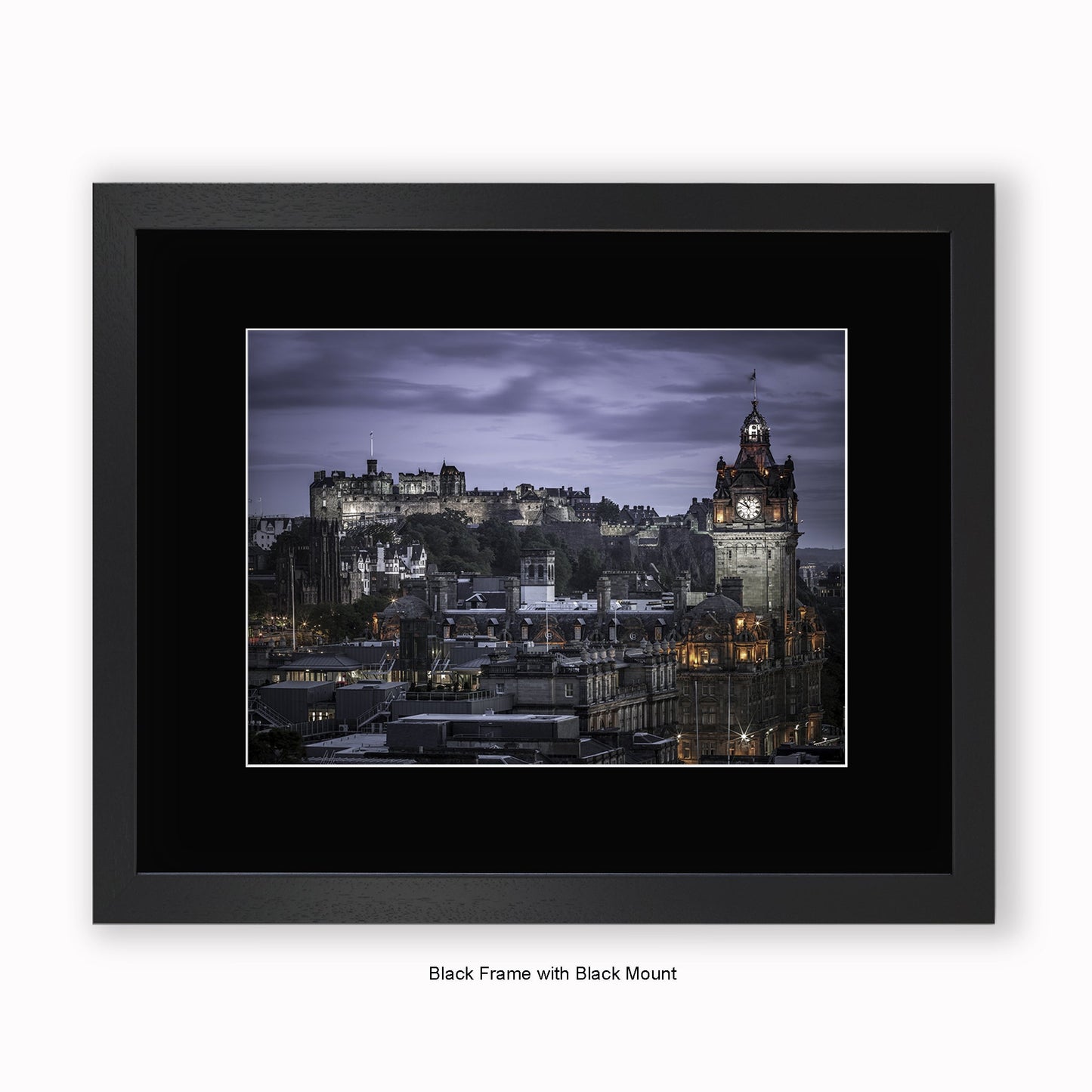 Scotland - Edinburgh Castle - Clocktower - Mounted & Framed Art Print