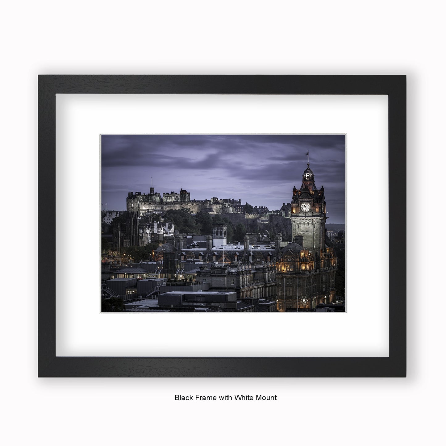 Scotland - Edinburgh Castle - Clocktower - Mounted & Framed Art Print