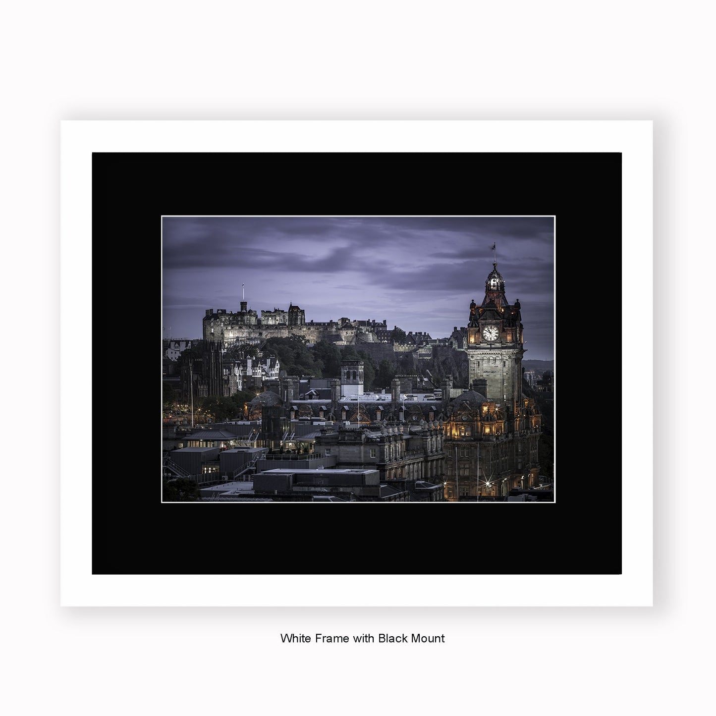 Scotland - Edinburgh Castle - Clocktower - Mounted & Framed Art Print